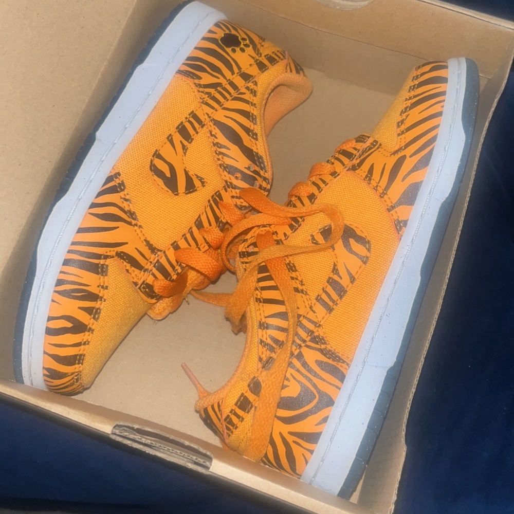 Little kid tiger print dunks, good condition. Kids love the tiger print!